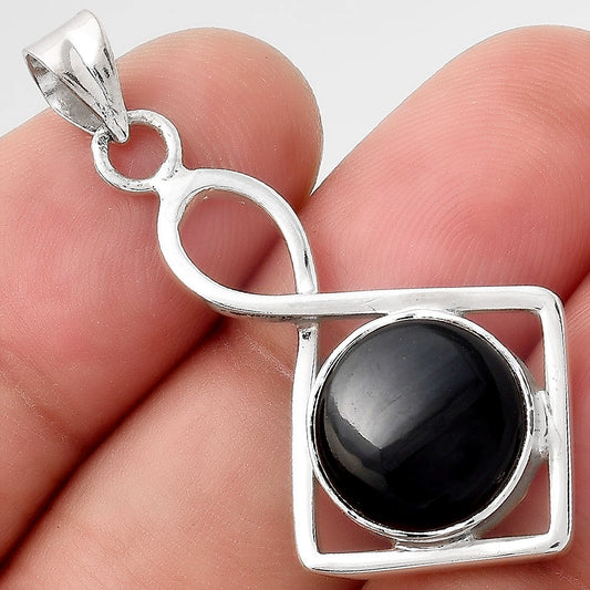 Natural Black Onyx - Brazil Pendant P-1011 SDP155568