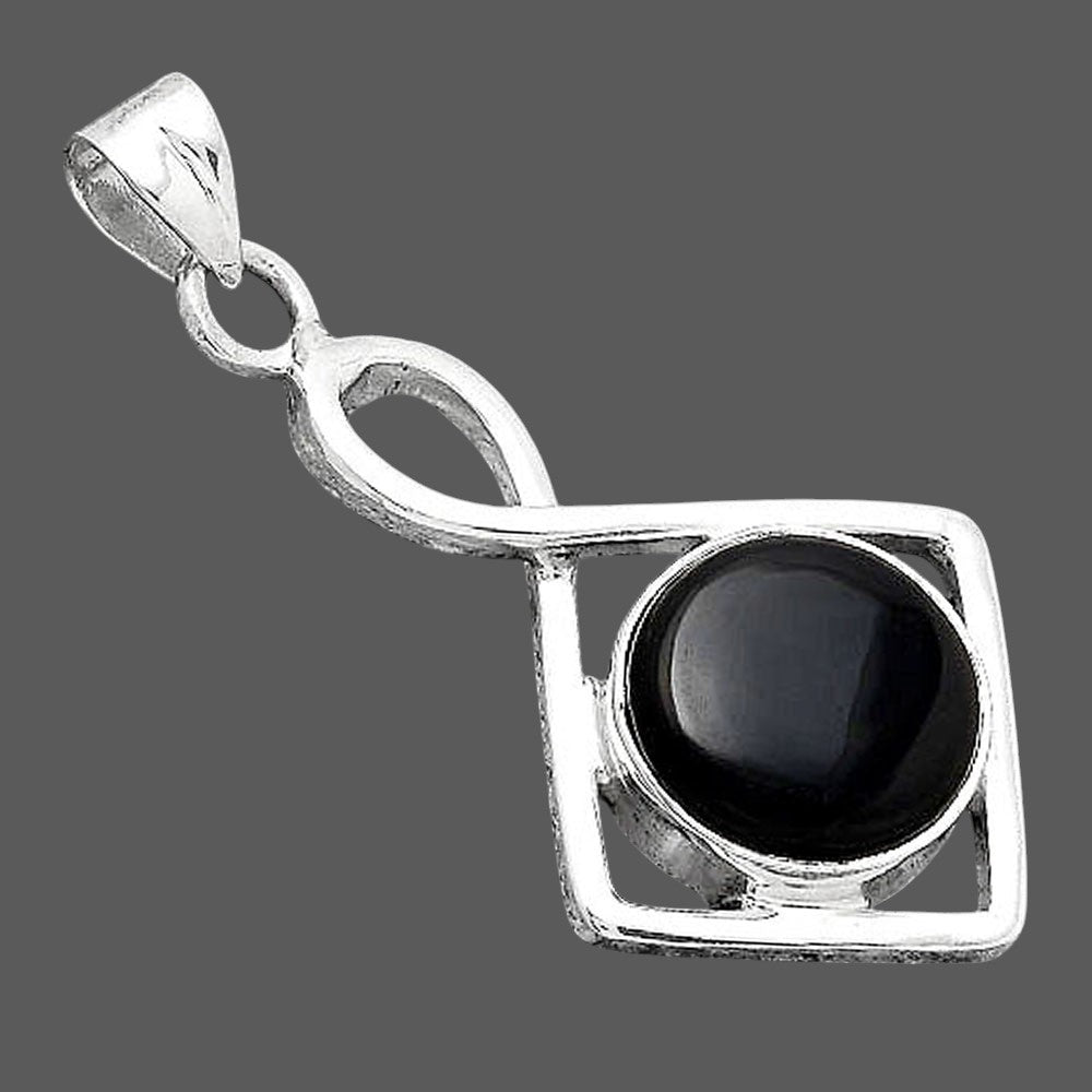 Natural Black Onyx - Brazil Pendant P-1011 SDP155568