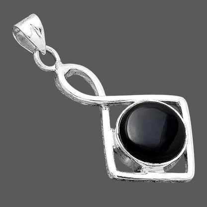 Natural Black Onyx - Brazil Pendant P-1011 SDP155568
