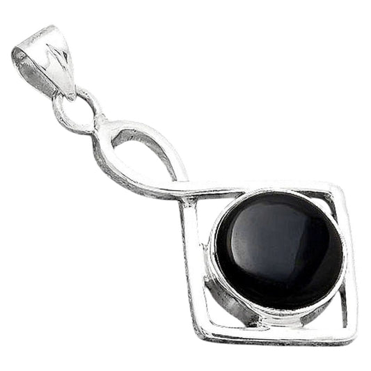 Natural Black Onyx - Brazil Pendant P-1011 SDP155568