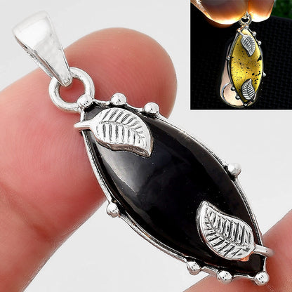 Natural Tektite Cab - Greek Pendant P-1226 SDP155576