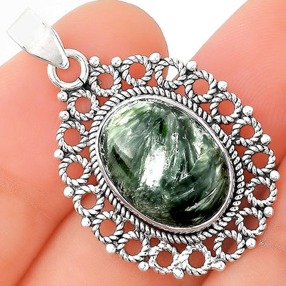 Natural Russian Seraphinite Pendant P-1009 SDP155614