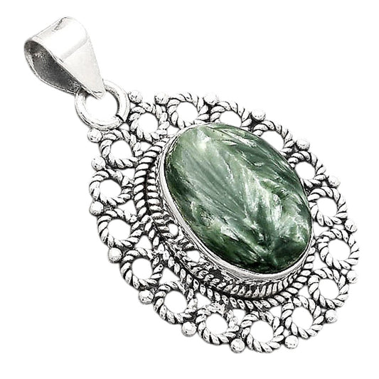 Natural Russian Seraphinite Pendant P-1009 SDP155618