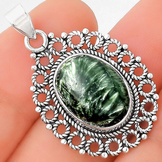 Natural Russian Seraphinite Pendant P-1009 SDP155620