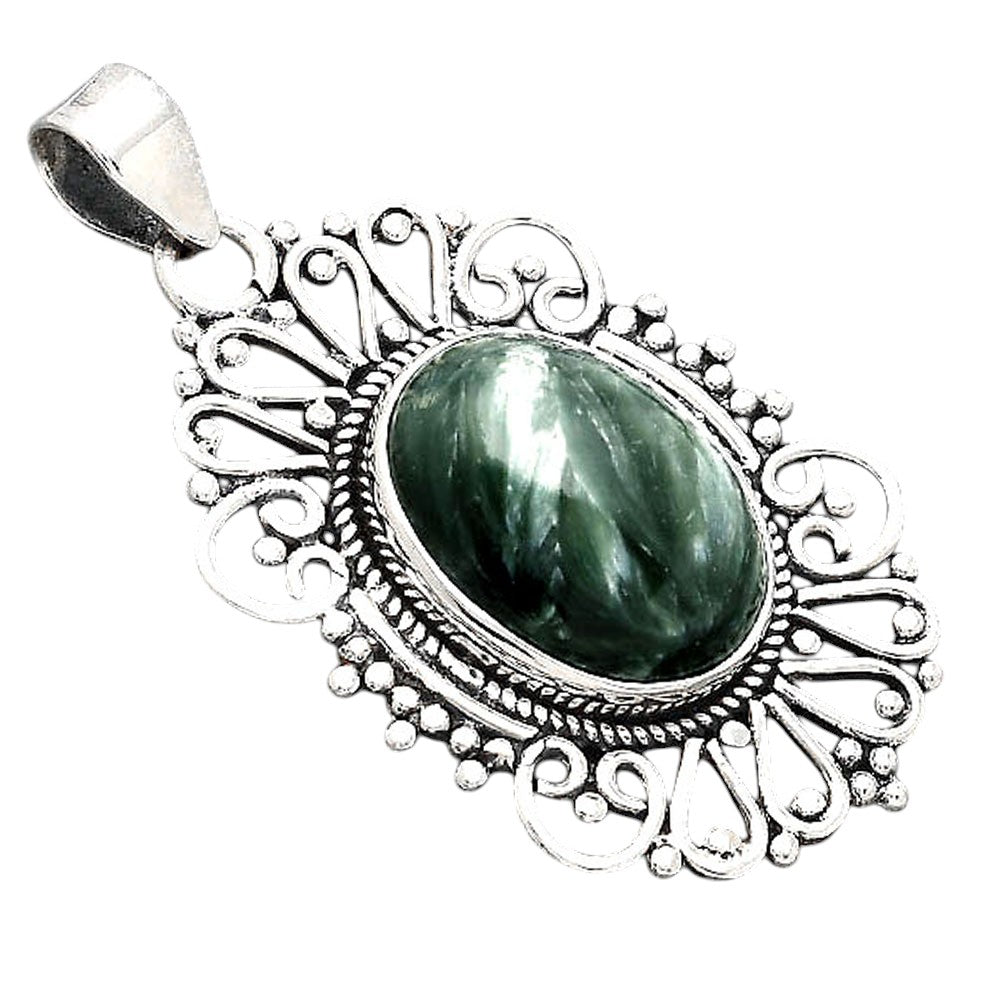 Natural Russian Seraphinite Pendant P-1540 SDP155634