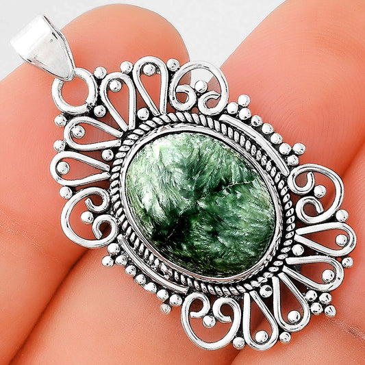 Natural Russian Seraphinite Pendant P-1540 SDP155635
