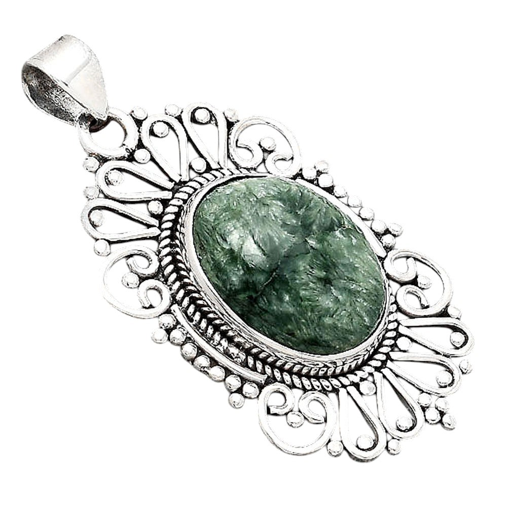 Natural Russian Seraphinite Pendant P-1540 SDP155635