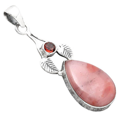 Guava Quartz - Brazil and Garnet Pendant P-1416 SDP155640