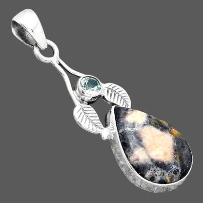 Indian Blanket Jasper & Sky Blue Topaz Pendant P-1416 SDP155643