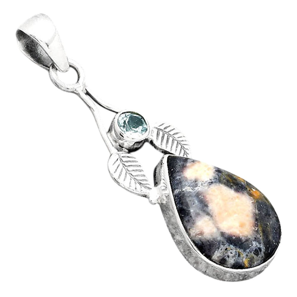 Indian Blanket Jasper & Sky Blue Topaz Pendant P-1416 SDP155643