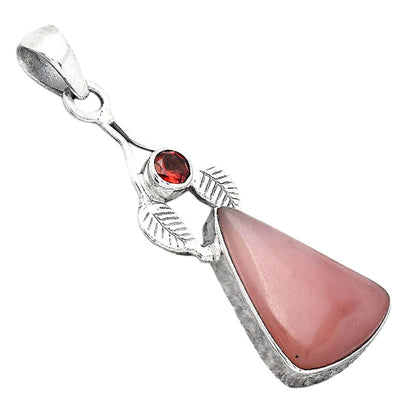 Guava Quartz - Brazil and Garnet Pendant P-1416 SDP155644