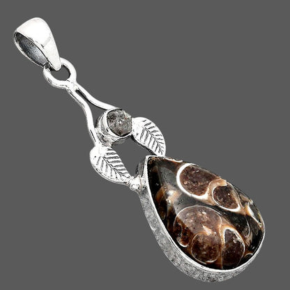 Turtella Jasper and Herkimer Diamond Pendant P-1416 SDP155646