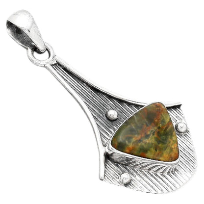 Natural Turkish Rainforest Chrysocolla Pendant P-1195 SDP155713