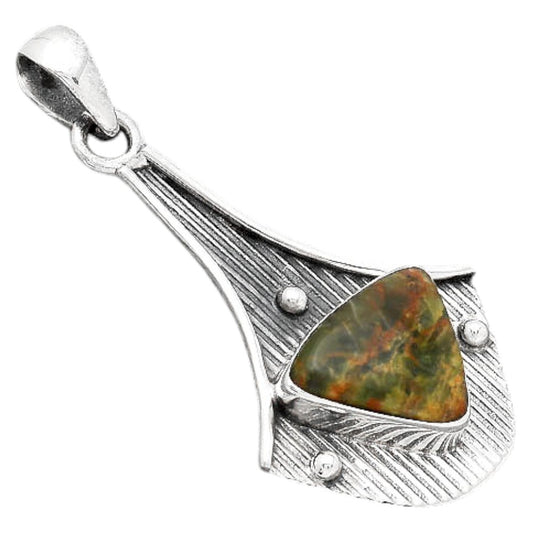 Natural Turkish Rainforest Chrysocolla Pendant P-1195 SDP155713