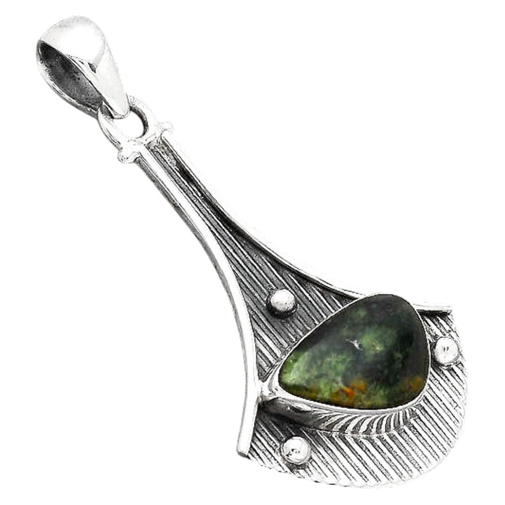 Natural Turkish Rainforest Chrysocolla Pendant P-1195 SDP155715