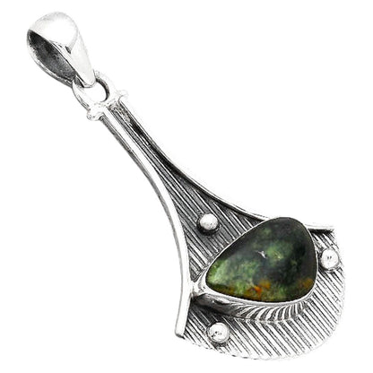 Natural Turkish Rainforest Chrysocolla Pendant P-1195 SDP155715