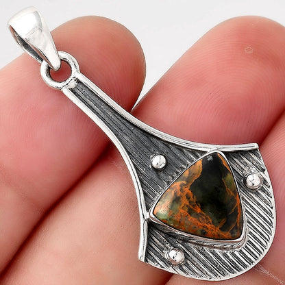 Natural Turkish Rainforest Chrysocolla Pendant P-1195 SDP155719