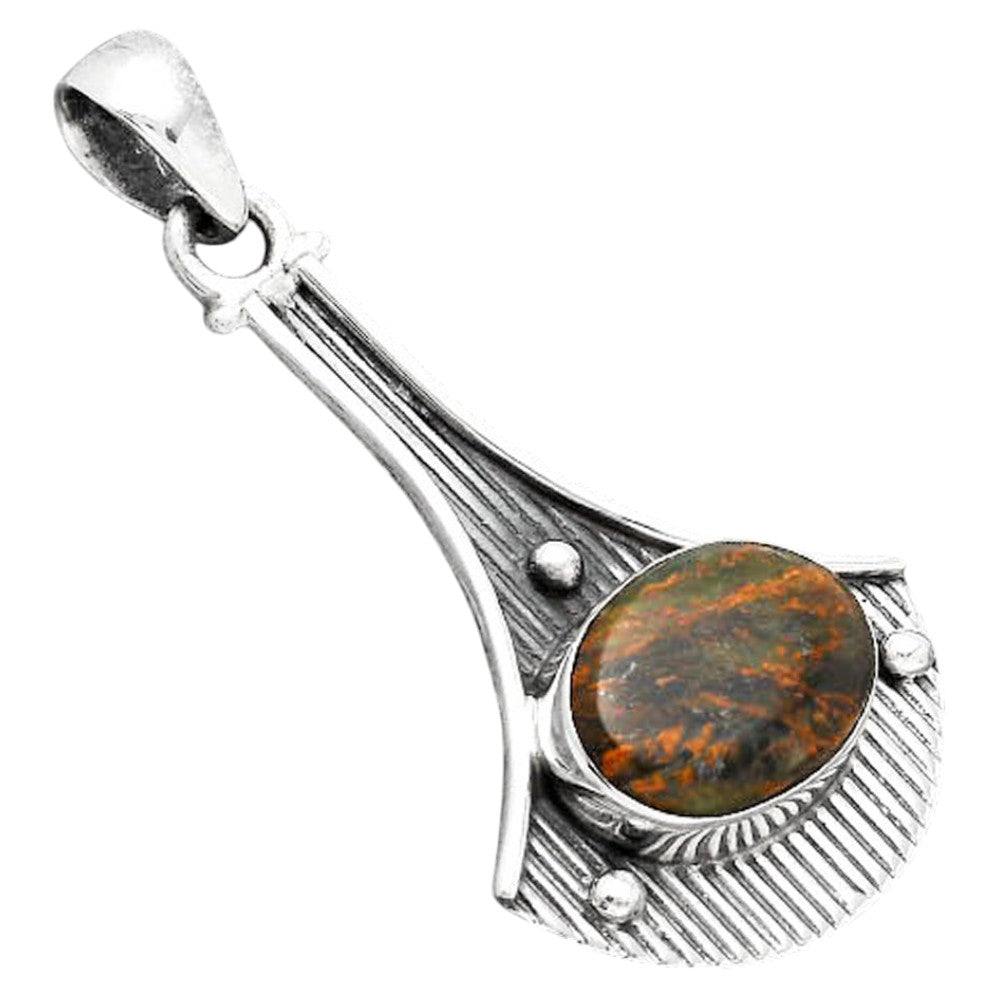 Natural Turkish Rainforest Chrysocolla Pendant P-1195 SDP155721