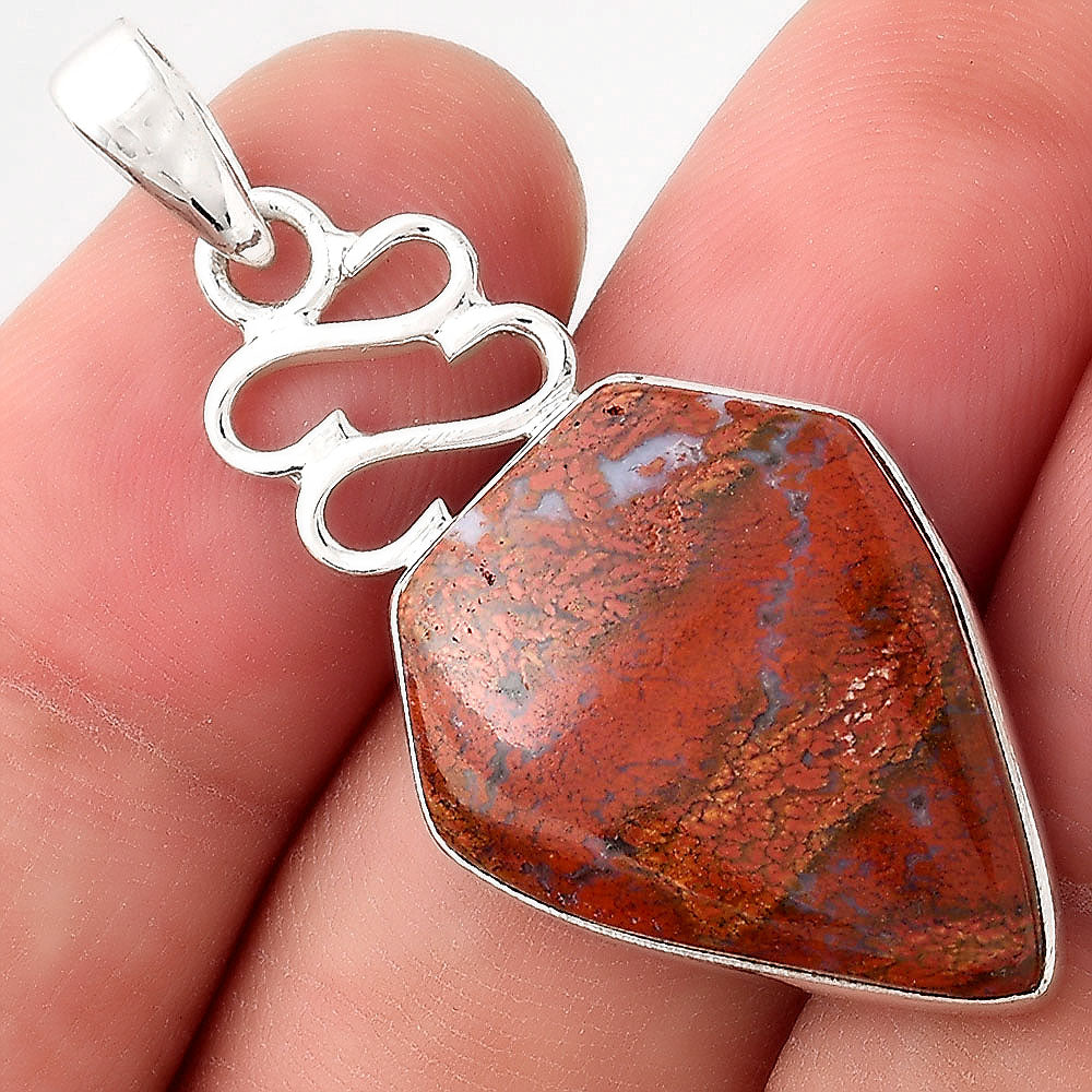 Natural Red Moss Agate Pendant P-1554 SDP155737