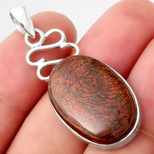 Natural Red Moss Agate Pendant P-1554 SDP155743