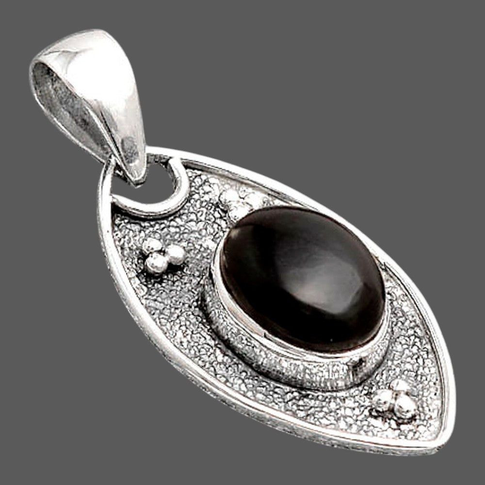 Natural Tektite Cab - Greek Pendant P-1524 SDP155752