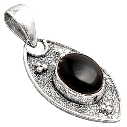 Natural Tektite Cab - Greek Pendant P-1524 SDP155752