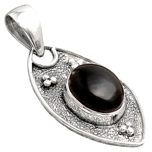 Natural Tektite Cab - Greek Pendant P-1524 SDP155752