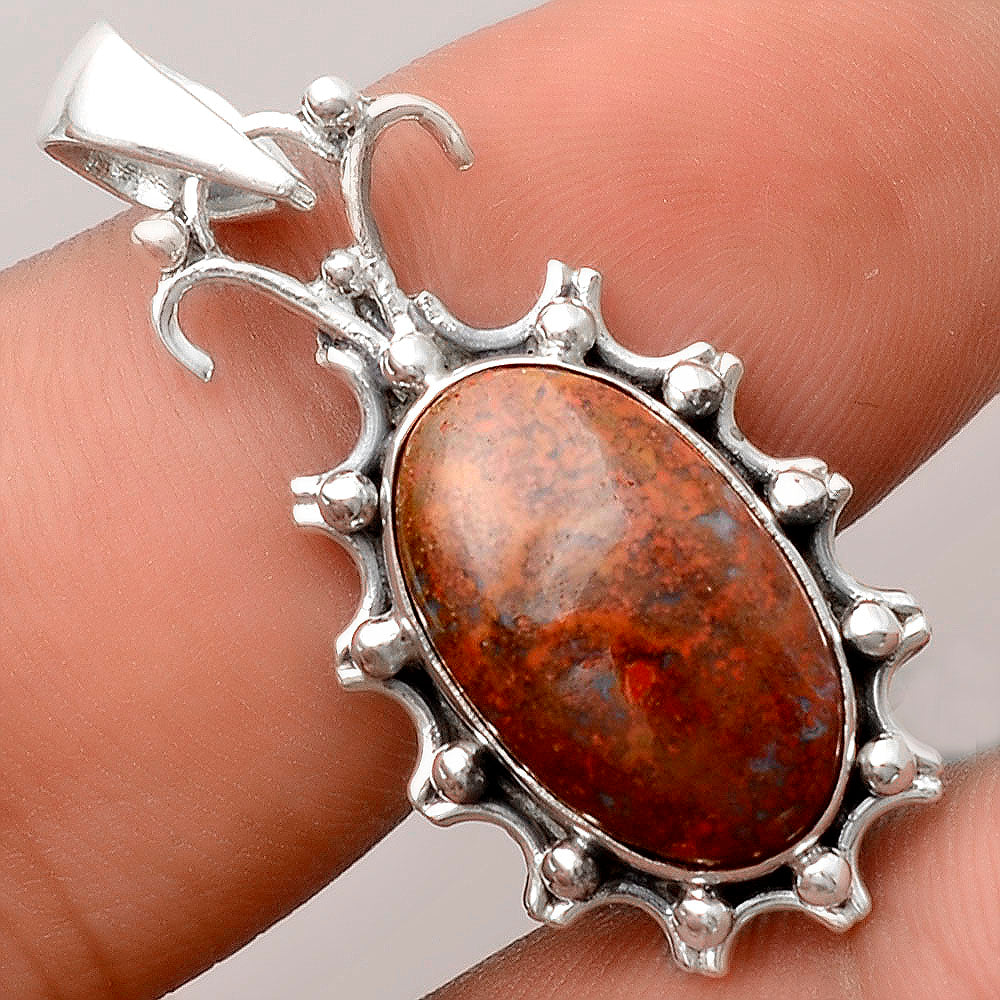 Natural Red Moss Agate Pendant P-1249 SDP155772