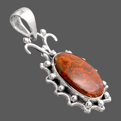 Natural Red Moss Agate Pendant P-1249 SDP155772