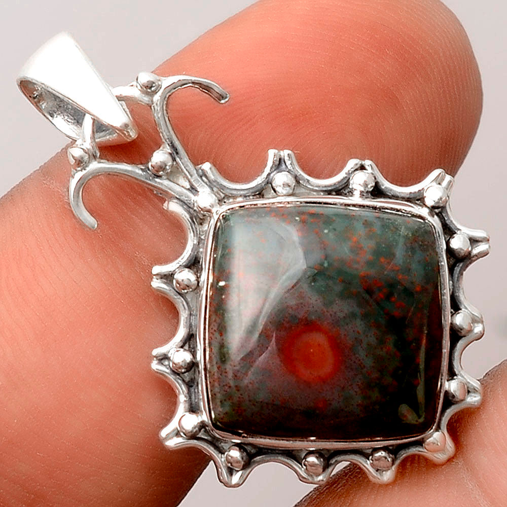Natural Blood Stone - India Pendant P-1249 SDP155774