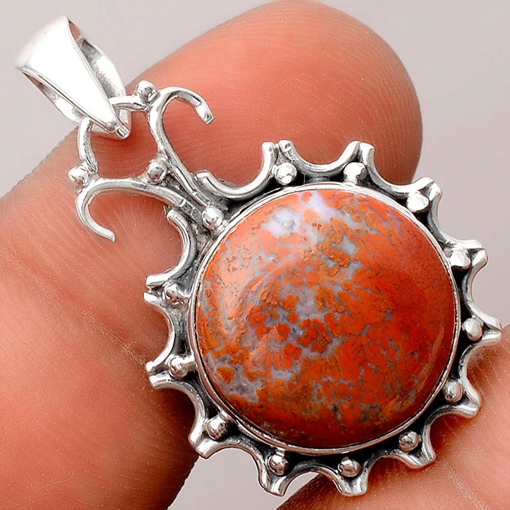 Natural Red Moss Agate Pendant P-1249 SDP155777