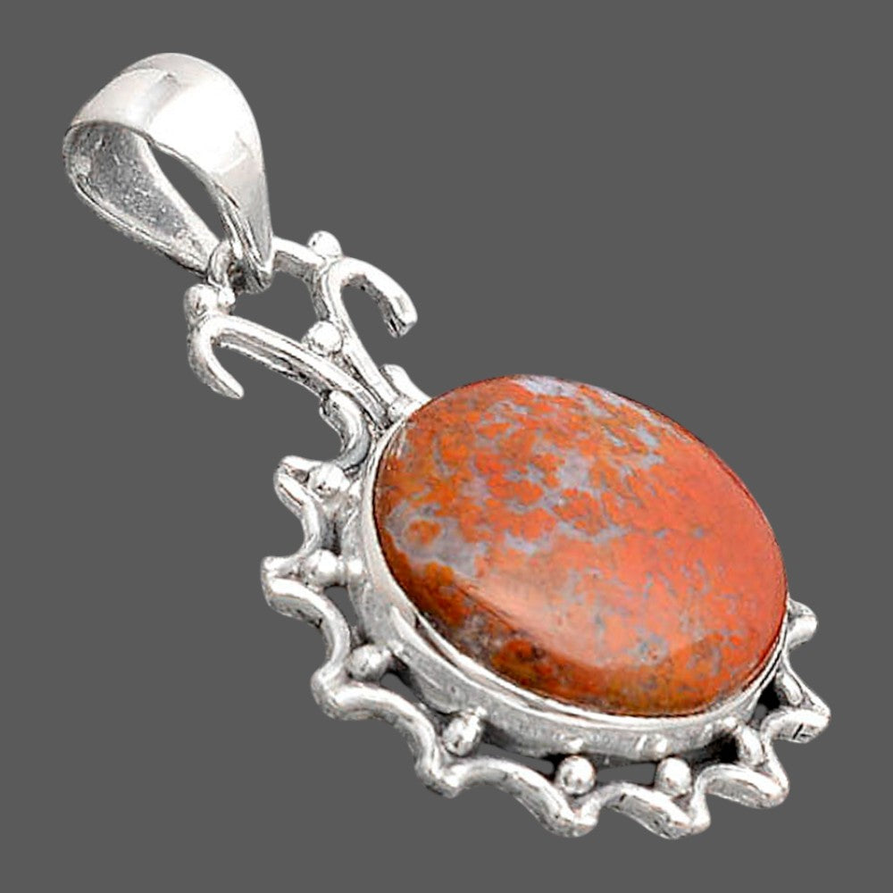 Natural Red Moss Agate Pendant P-1249 SDP155777
