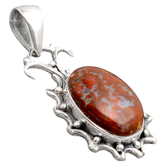 Natural Red Moss Agate Pendant P-1249 SDP155779