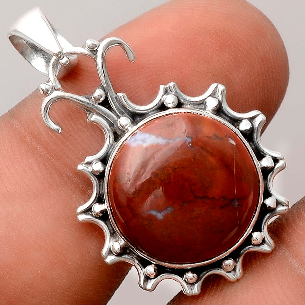 Natural Red Moss Agate Pendant P-1249 SDP155781