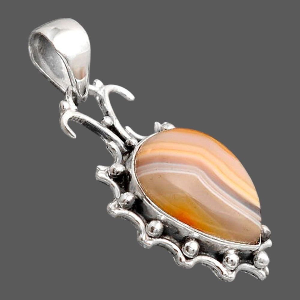 Natural Banded Onyx Pendant P-1249 SDP155782