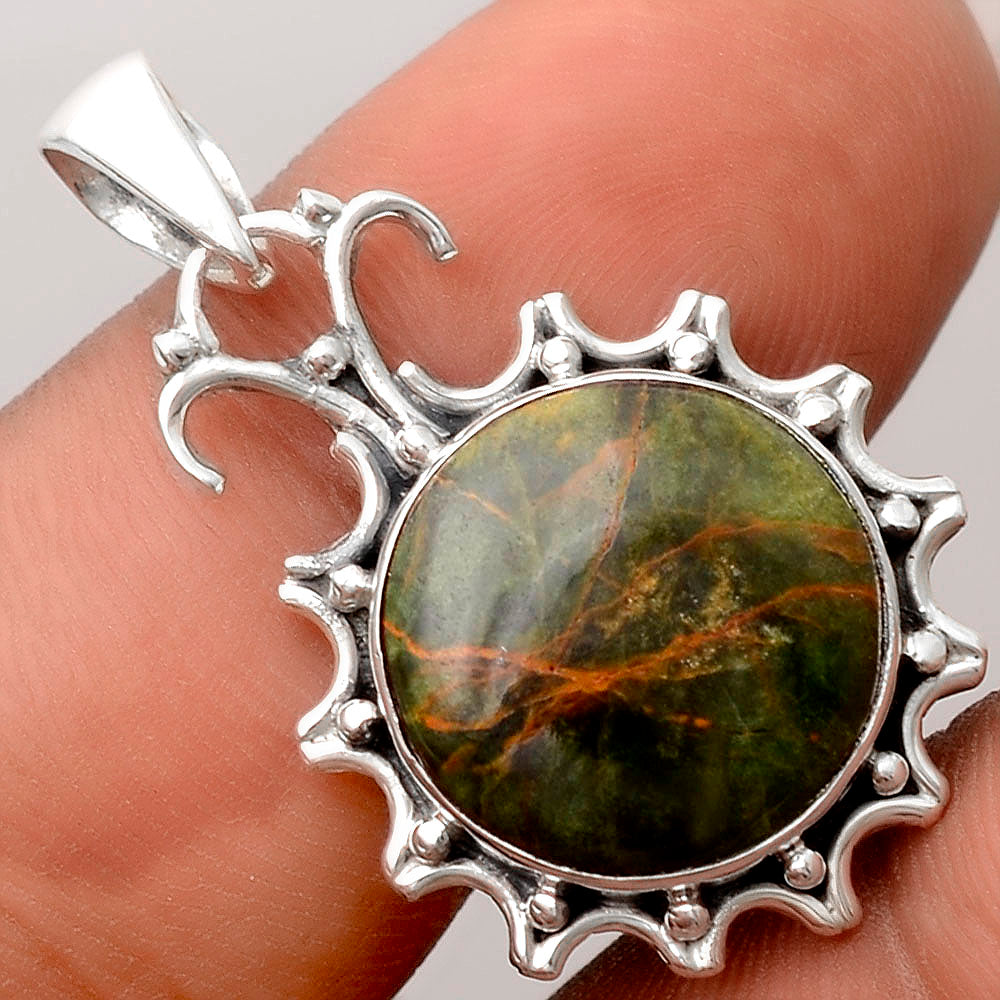 Natural Turkish Rainforest Chrysocolla Pendant P-1249 SDP155783