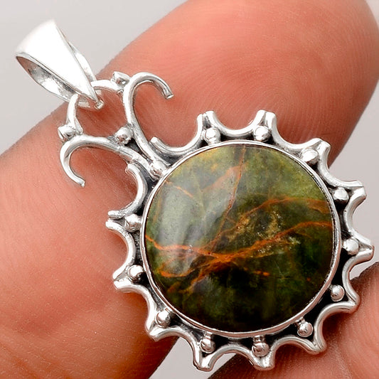 Natural Turkish Rainforest Chrysocolla Pendant P-1249 SDP155783