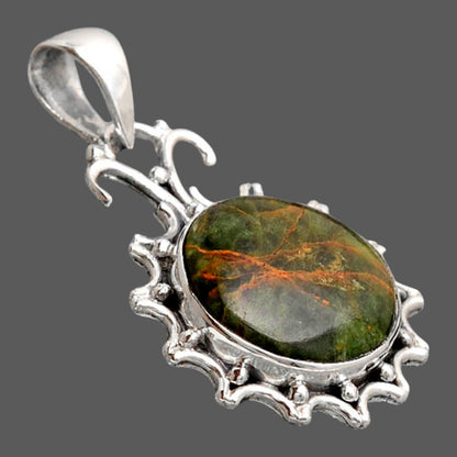 Natural Turkish Rainforest Chrysocolla Pendant P-1249 SDP155783