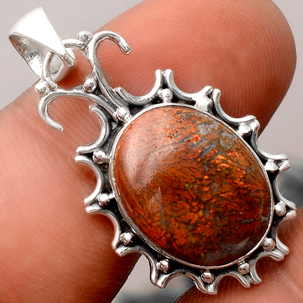 Natural Red Moss Agate Pendant P-1249 SDP155784