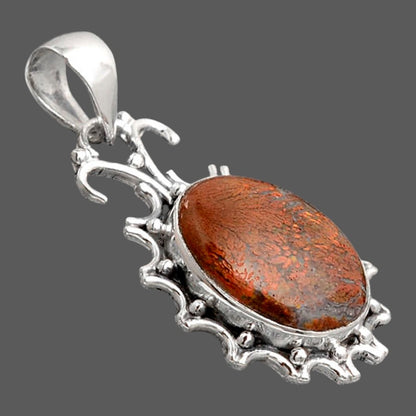 Natural Red Moss Agate Pendant P-1249 SDP155784