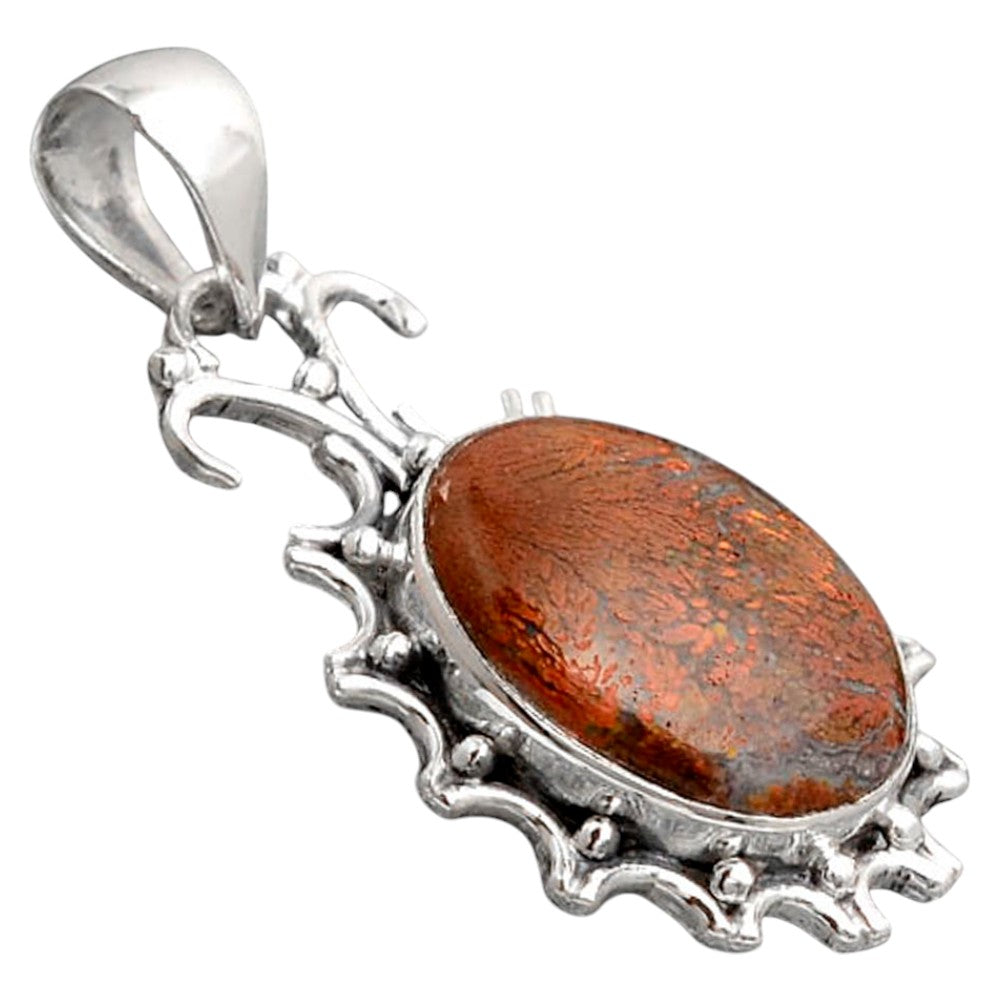 Natural Red Moss Agate Pendant P-1249 SDP155784