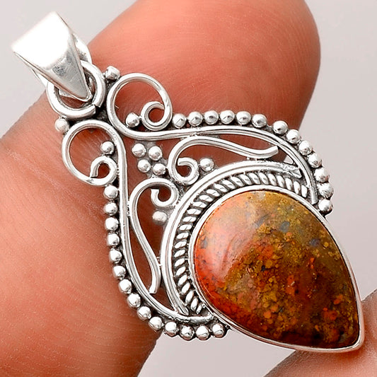 Natural Red Moss Agate Pendant P-1541 SDP155787