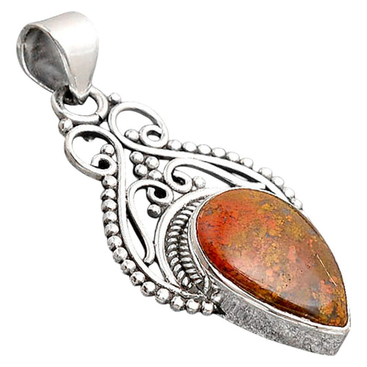 Natural Red Moss Agate Pendant P-1541 SDP155787