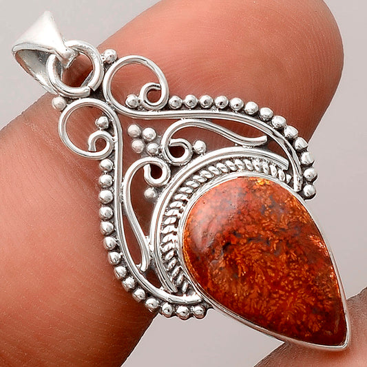 Natural Red Moss Agate Pendant P-1541 SDP155788