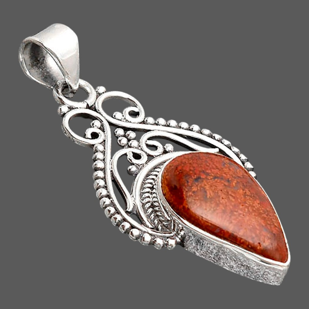 Natural Red Moss Agate Pendant P-1541 SDP155788