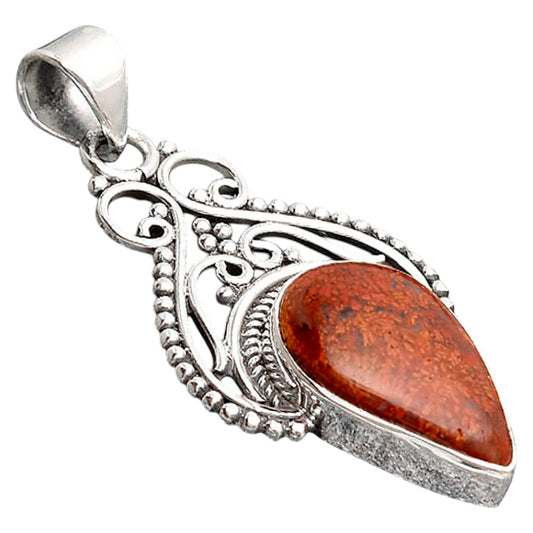 Natural Red Moss Agate Pendant P-1541 SDP155788