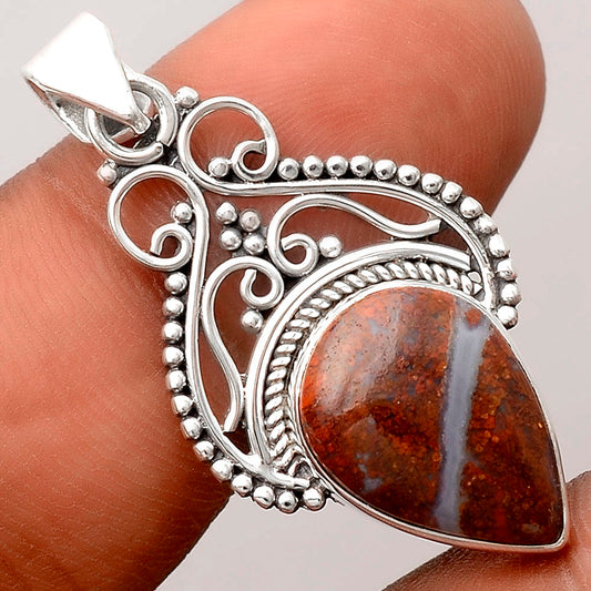 Natural Red Moss Agate Pendant P-1541 SDP155789
