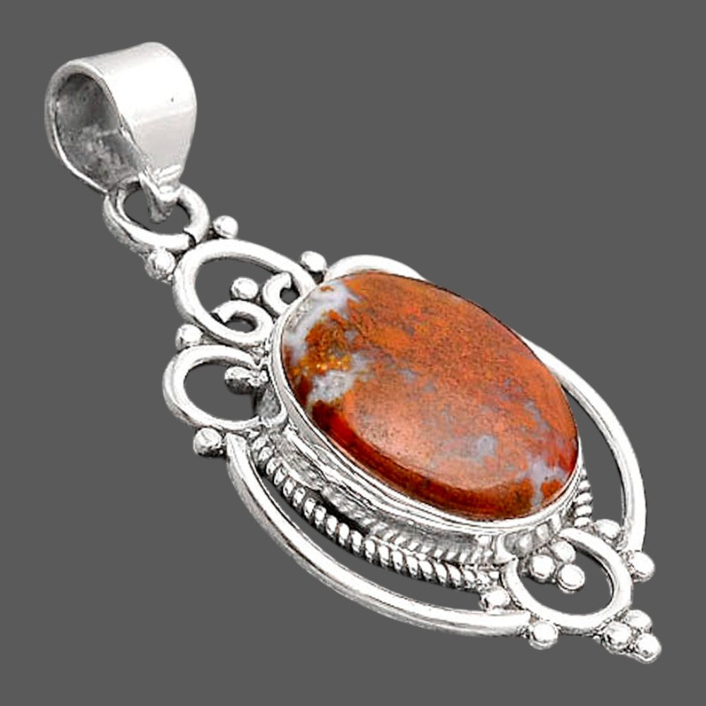 Natural Red Moss Agate Pendant P-1569 SDP155799