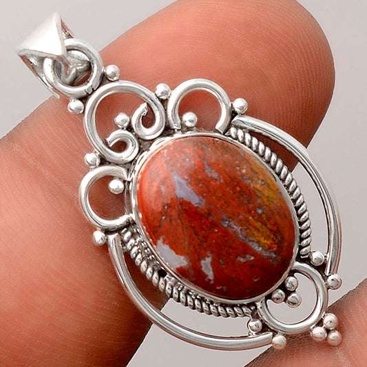 Natural Red Moss Agate Pendant P-1569 SDP155800