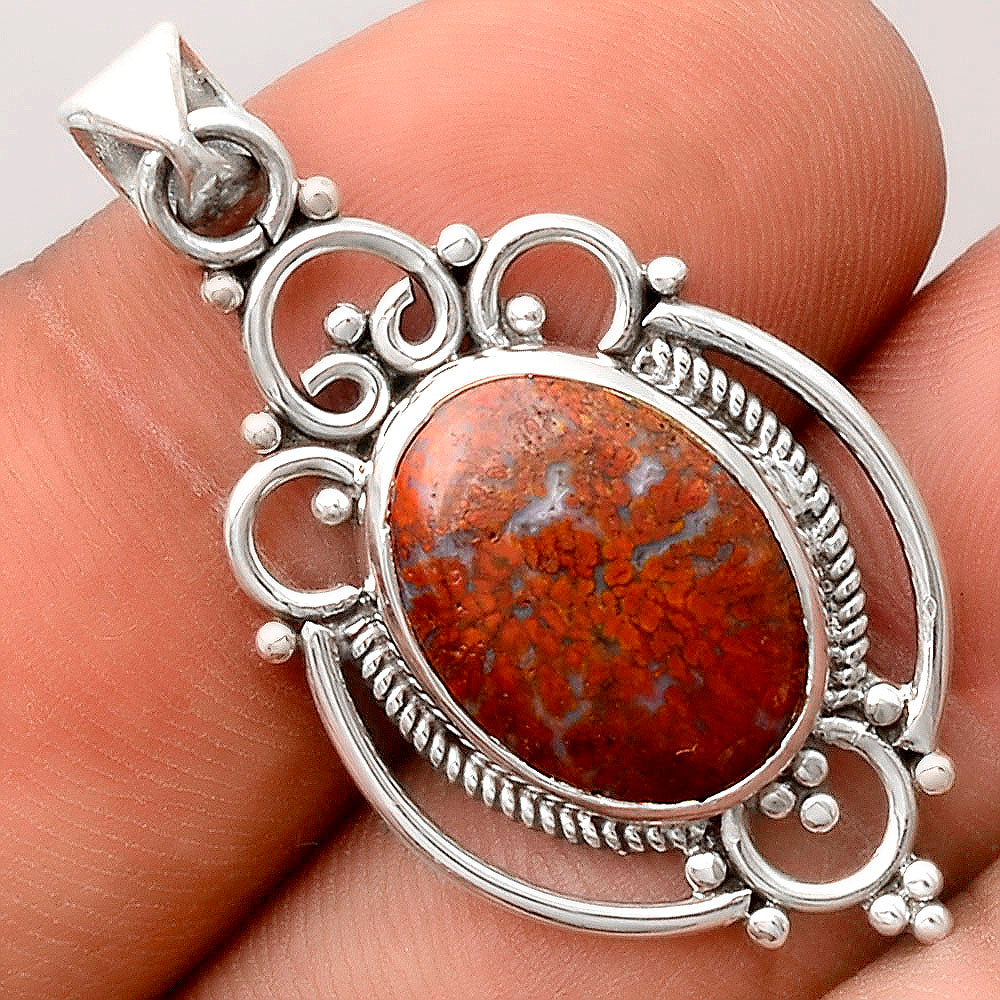 Natural Red Moss Agate Pendant P-1569 SDP155807